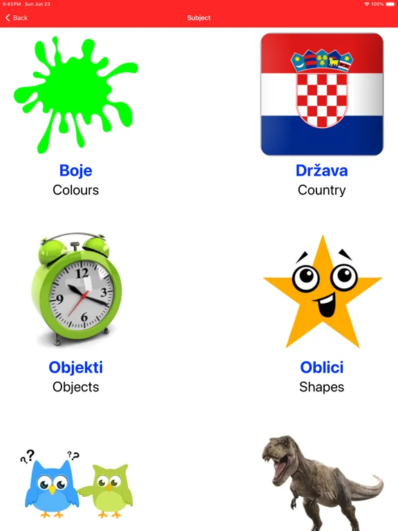 Learn Croatian Vocabulary iPad  স্ক্রিনশট