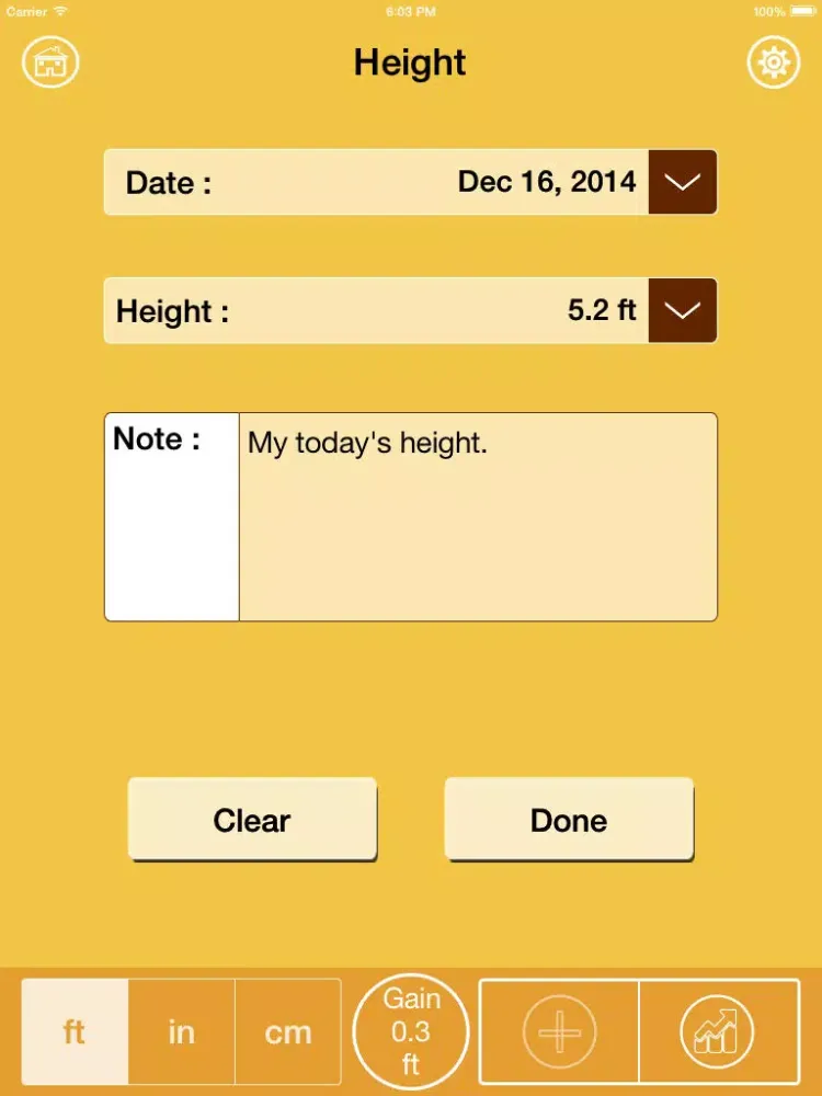 Zrzuty ekranu Height Tracking Calendar - Track your daily, weekly, monthly, yearly height and set personal goals iPad 