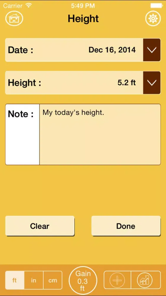 Zrzuty ekranu Height Tracking Calendar - Track your daily, weekly, monthly, yearly height and set personal goals