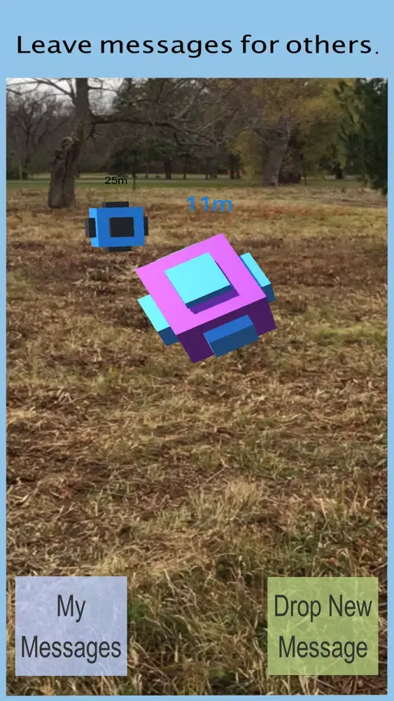 Capturas de tela do Message Hunt AR