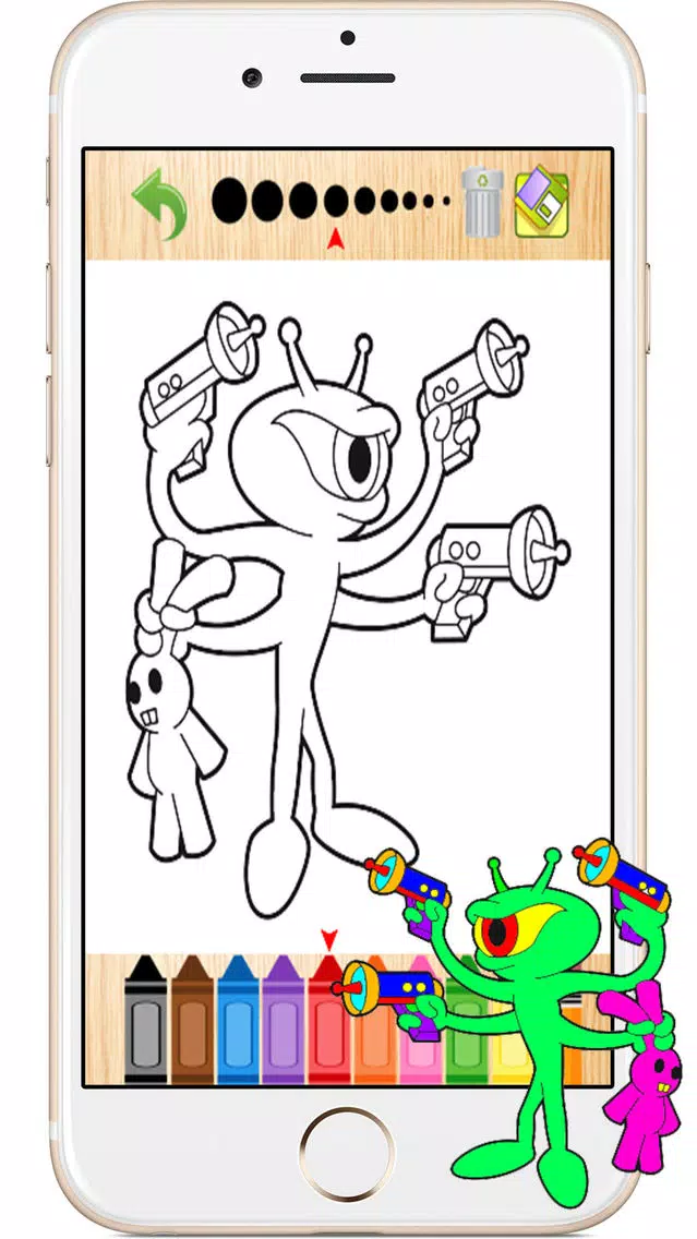 ภาพหน้าจอของ Alien Monster Cartoon Toddlers Kids Coloring Books