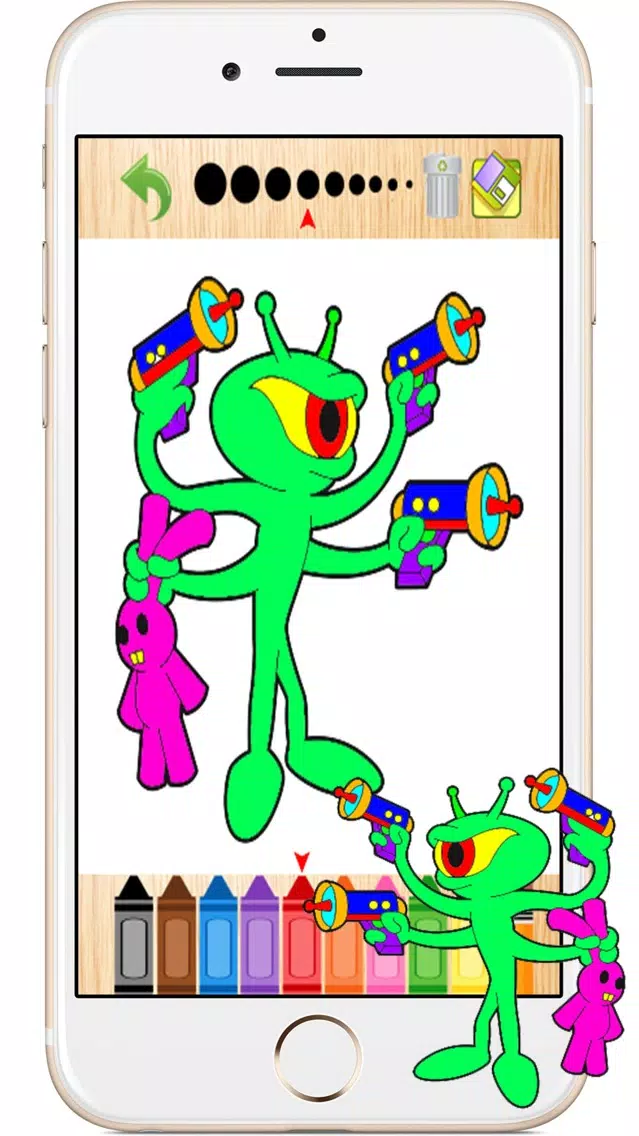 ภาพหน้าจอของ Alien Monster Cartoon Toddlers Kids Coloring Books