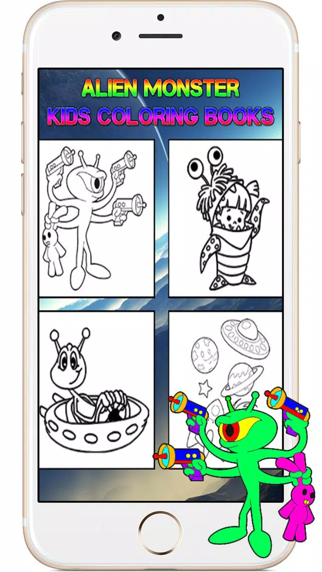 ภาพหน้าจอของ Alien Monster Cartoon Toddlers Kids Coloring Books