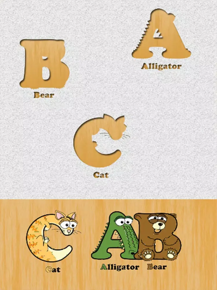 Tangkapan layar Animal Puzzle Game for Toddler - English Alphabet Kids Learning iPad 