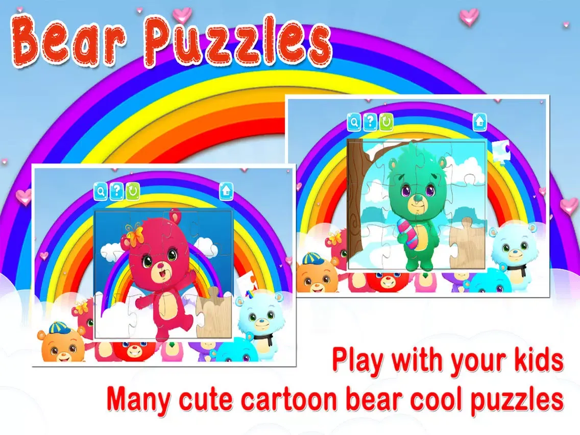 Baby Bear Jigsaw Puzzles Games for Preschool Kids iPad  Screenshots