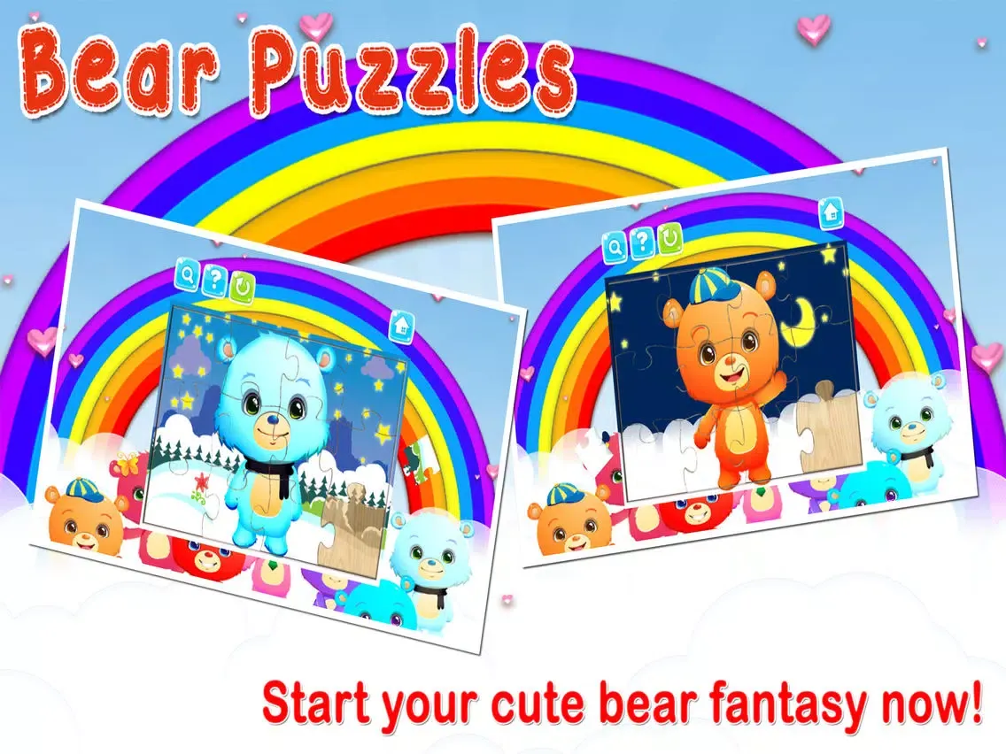 Baby Bear Jigsaw Puzzles Games for Preschool Kids iPad  Screenshots
