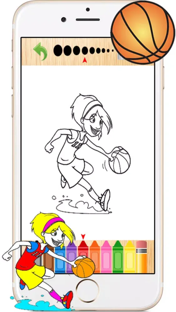 Captures d'écran de Basketball Kids Coloring Books Games for Toddlers