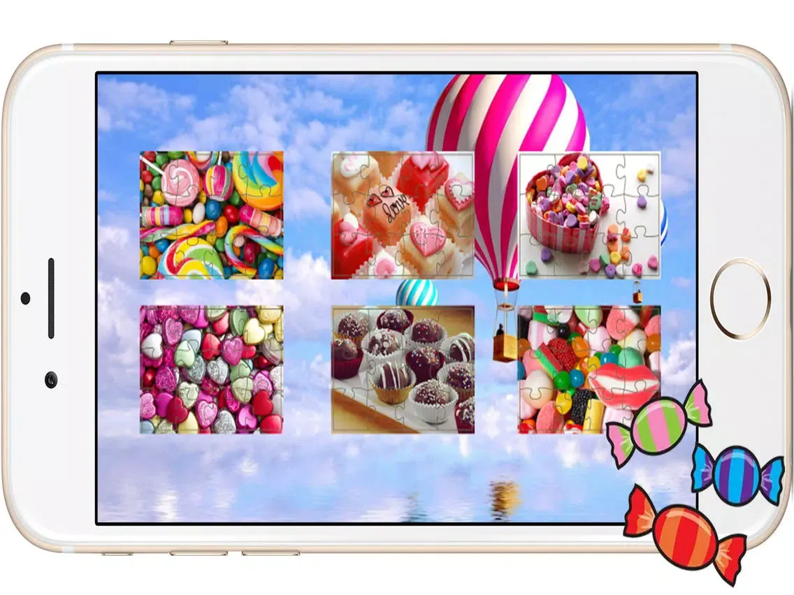 Candy Cupcake Jigsaw Puzzles for Kids and Toddlers iPad 应用截图