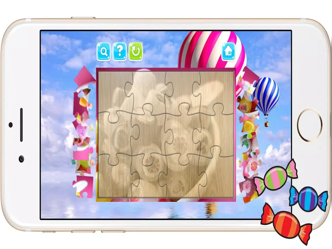 Candy Cupcake Jigsaw Puzzles for Kids and Toddlers iPad 应用截图