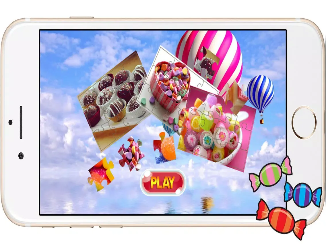 Candy Cupcake Jigsaw Puzzles for Kids and Toddlers iPad 应用截图