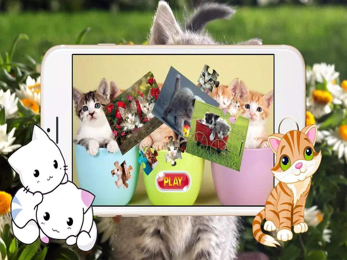 Kitten Cat Fun Jigsaw Puzzles Games for Kids and Toddlers Free iPad 应用截图