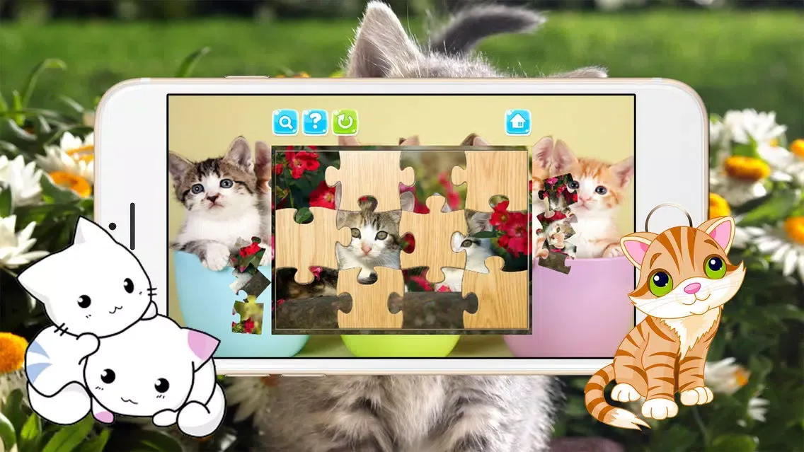 Kitten Cat Fun Jigsaw Puzzles Games for Kids and Toddlers Free应用截图