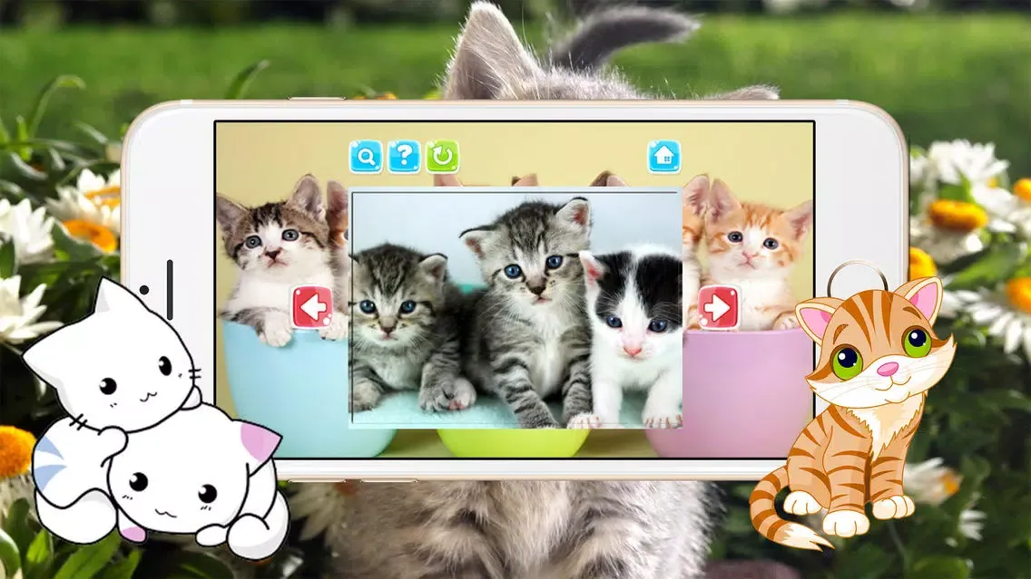 Kitten Cat Fun Jigsaw Puzzles Games for Kids and Toddlers Free应用截图