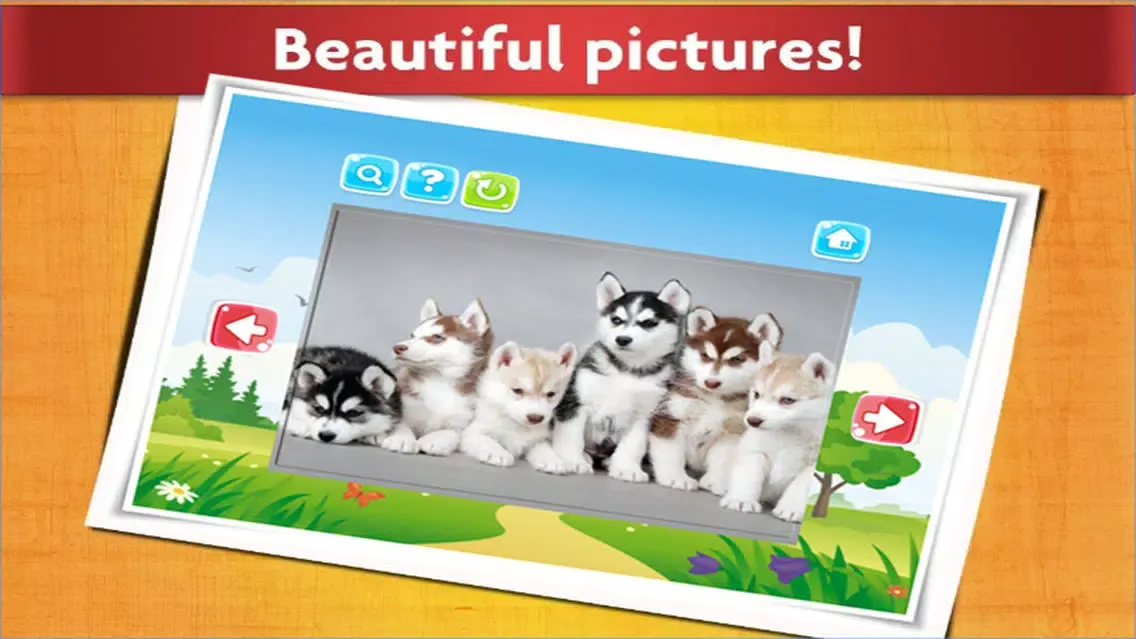 Cute Dog Jigsaw Puzzles for Kids - Animal Learning Fun Games Screenshots