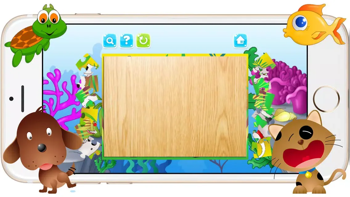 ภาพหน้าจอของ Dog Cat Pets Cartoon Jigsaw Puzzles Games for Kids