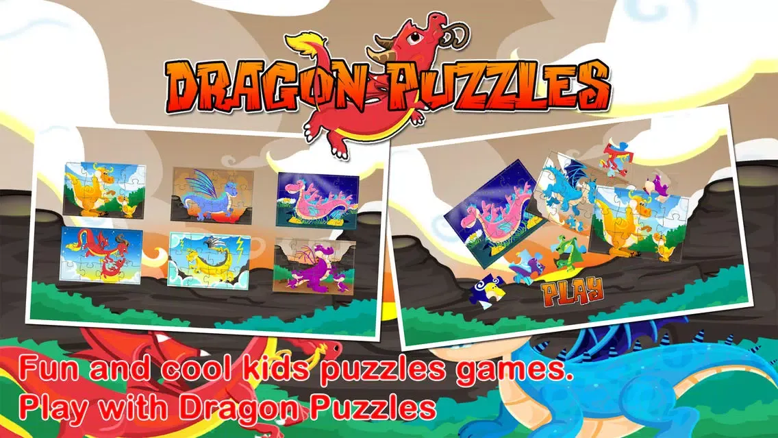 Dragon Jigsaw Puzzles Games for Baby and Toddlers स्क्रीनशॉट