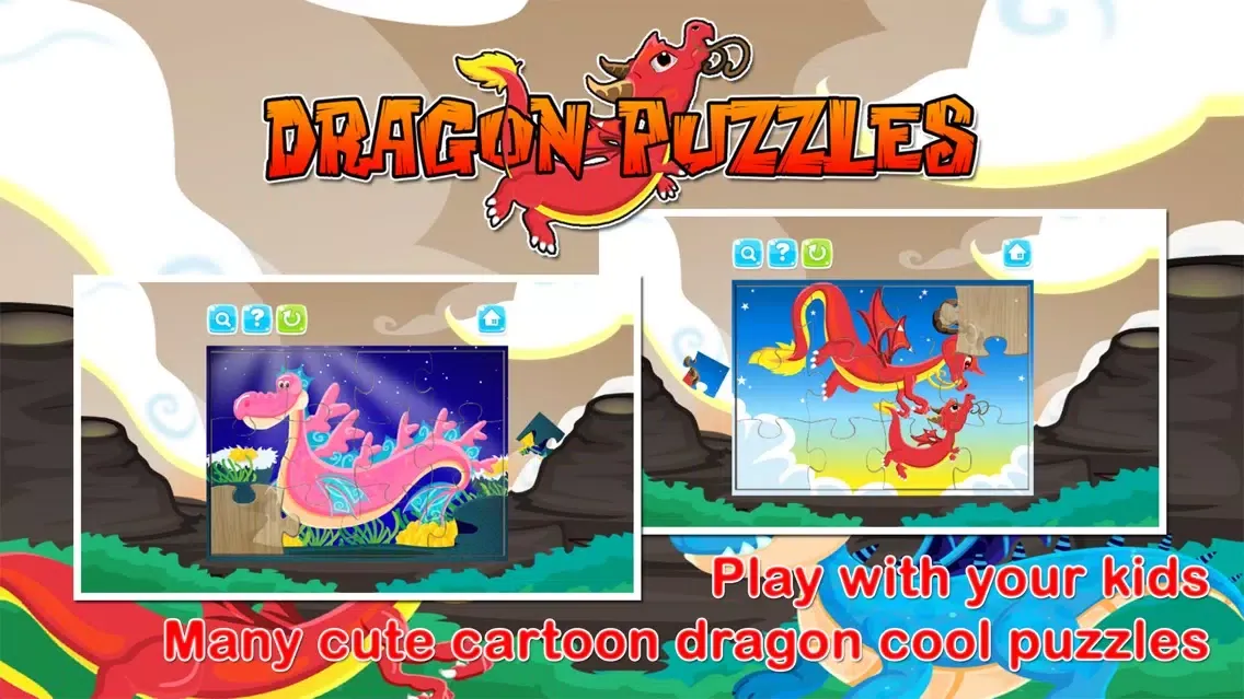 Dragon Jigsaw Puzzles Games for Baby and Toddlers स्क्रीनशॉट