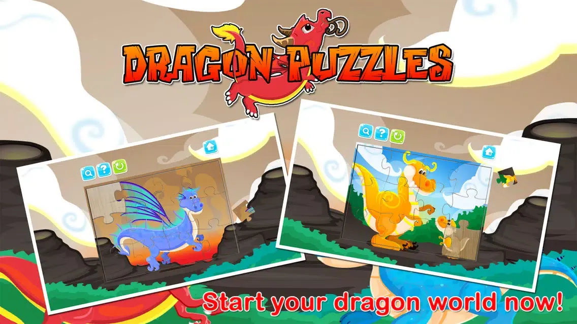 Dragon Jigsaw Puzzles Games for Baby and Toddlers स्क्रीनशॉट