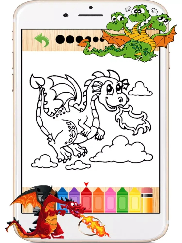 Dragon Kids Coloring Books for Babies and Toddlers iPad  स्क्रीनशॉट