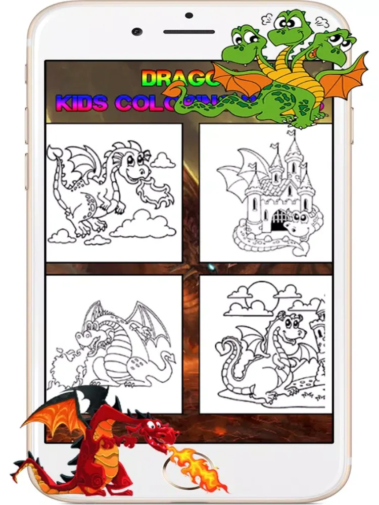 Dragon Kids Coloring Books for Babies and Toddlers iPad  स्क्रीनशॉट
