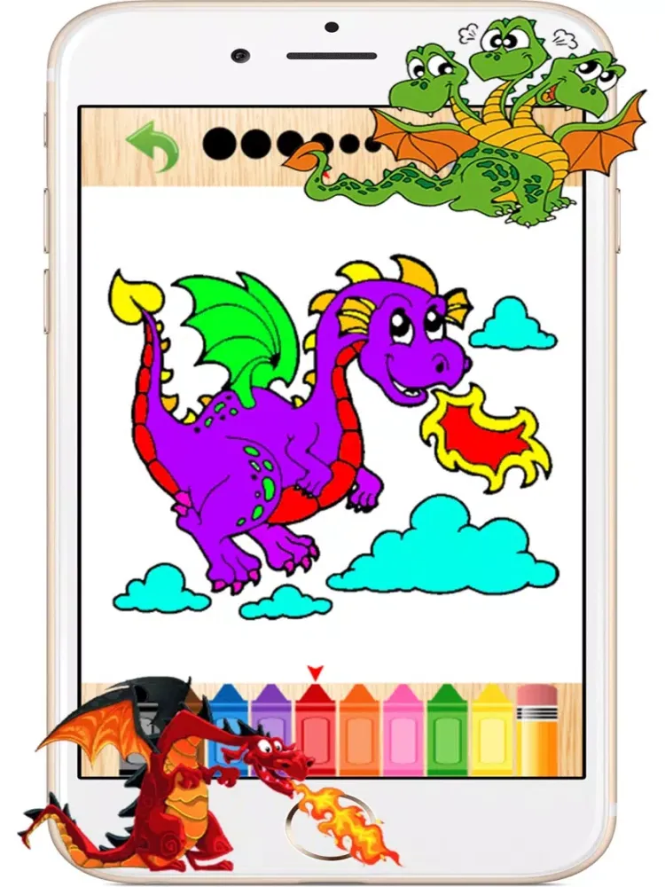 Dragon Kids Coloring Books for Babies and Toddlers iPad  स्क्रीनशॉट