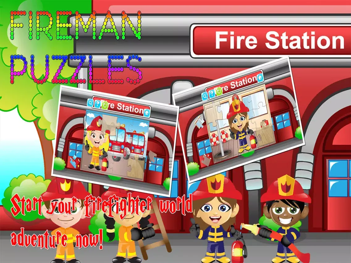 Fire Truck Fireman Jigsaw Puzzles Fun for Toddlers iPad  স্ক্রিনশট