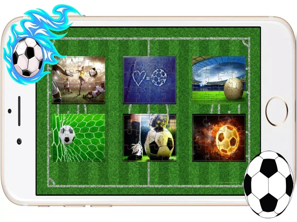 Capturas de tela do Football Soccer Sport Jigsaw Puzzle Games for Kids iPad 