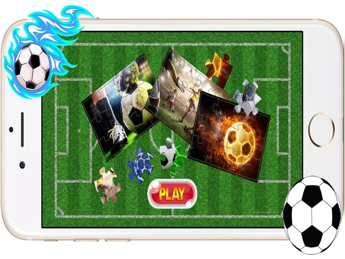Capturas de tela do Football Soccer Sport Jigsaw Puzzle Games for Kids iPad 