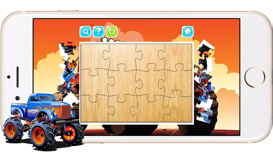 صور Monster Truck Cartoon Jigsaw Puzzle Games for Kids