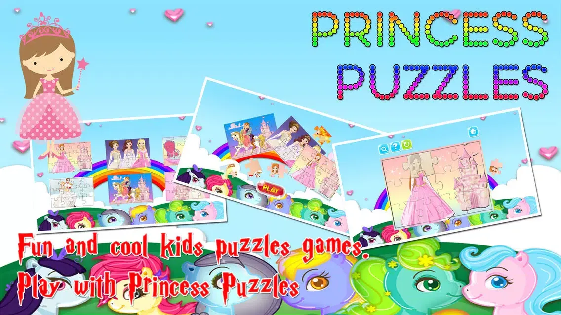 Princess Cartoon Jigsaw Puzzles Games for Toddlers Ekran Görüntüleri