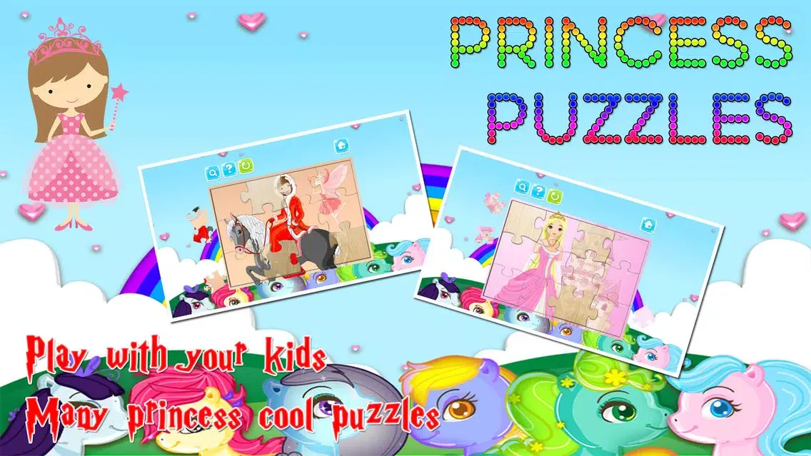 Princess Cartoon Jigsaw Puzzles Games for Toddlers Ekran Görüntüleri