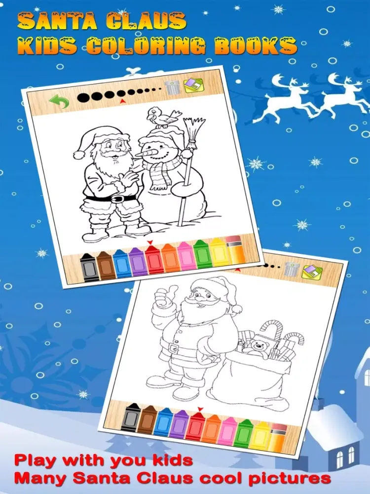 Capturas de pantalla de Santa Claus Christmas Kids Coloring Books for Baby iPad 