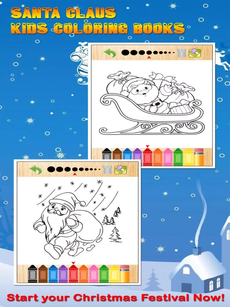 Capturas de pantalla de Santa Claus Christmas Kids Coloring Books for Baby iPad 