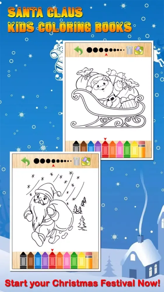 Capturas de pantalla de Santa Claus Christmas Kids Coloring Books for Baby