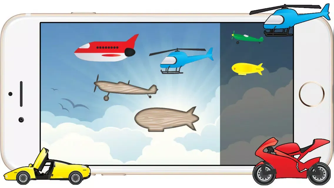 Vehicles Matching Puzzles Games for Kids and Baby应用截图