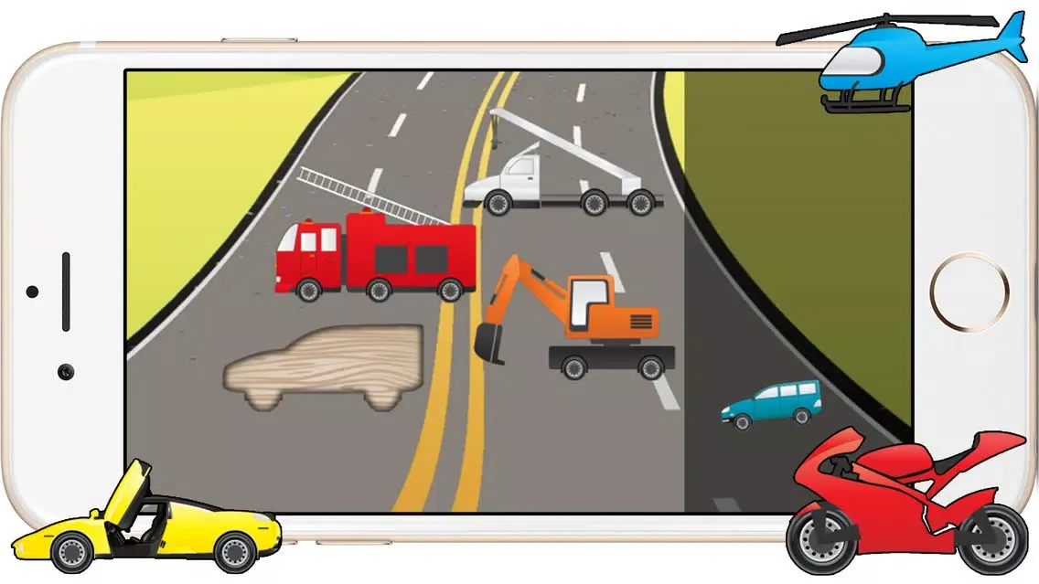Vehicles Matching Puzzles Games for Kids and Baby应用截图