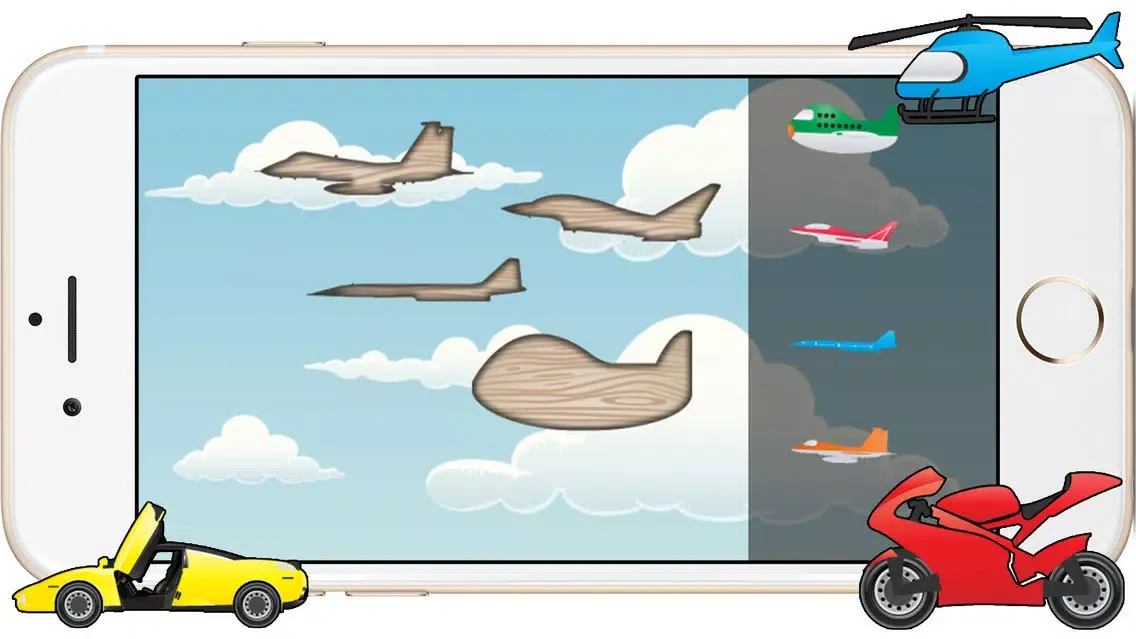 Vehicles Matching Puzzles Games for Kids and Baby应用截图