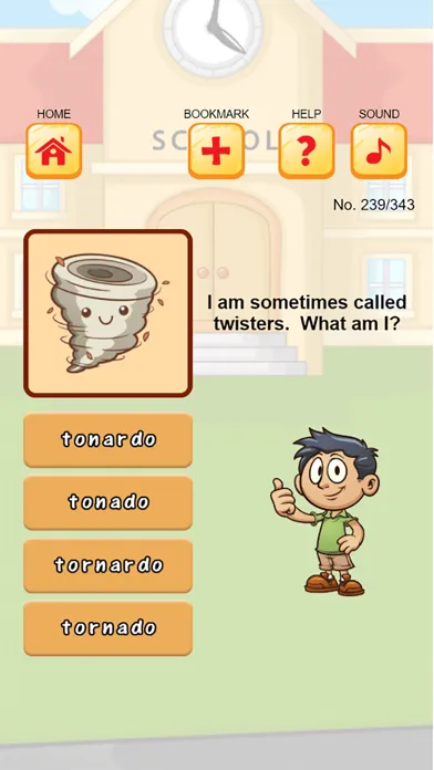 Captures d'écran de Misspelling Words Funny Games