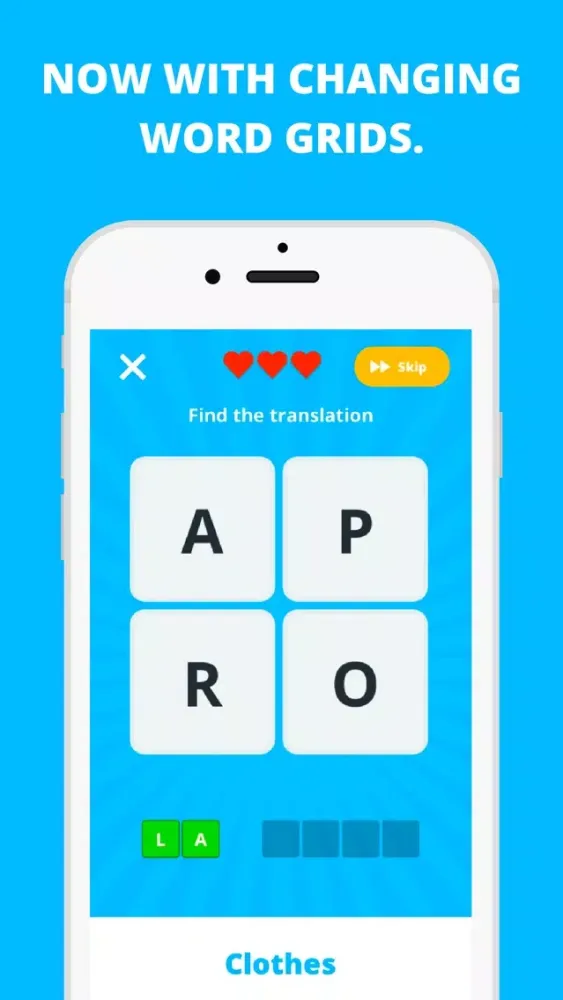 Tangkapan layar WordUp! The Spanish Word Game