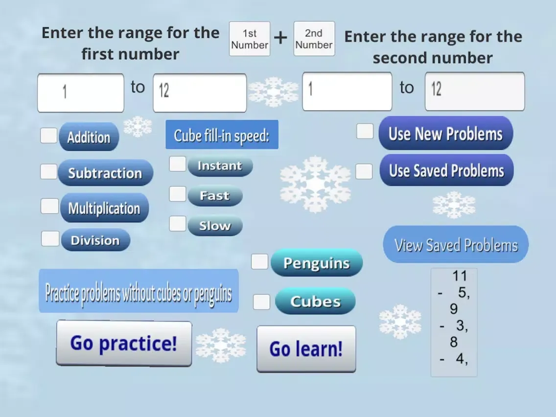 Скриншоты Penguin Math Facts Practice iPad 