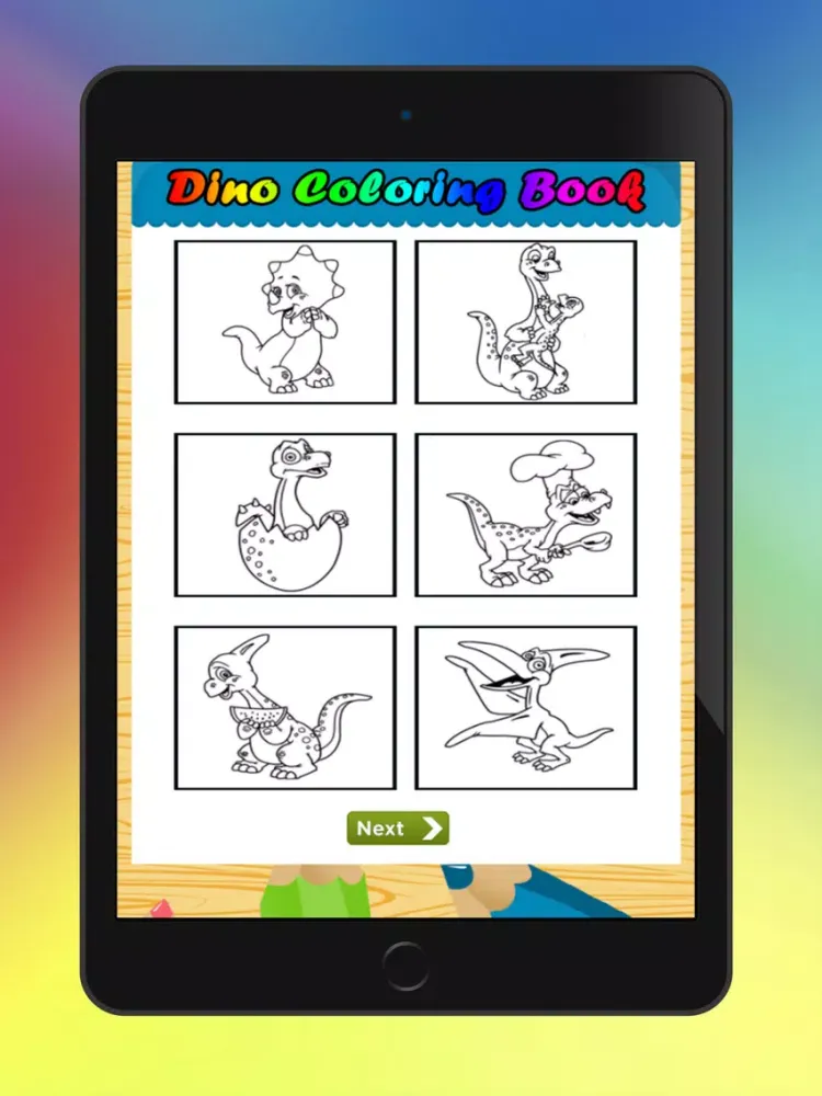 Kids Dinosaur Coloring Book - Drawing Painting Dino Games iPad  Screenshots