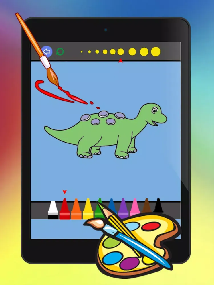 Kids Dinosaur Coloring Book - Drawing Painting Dino Games iPad  Screenshots