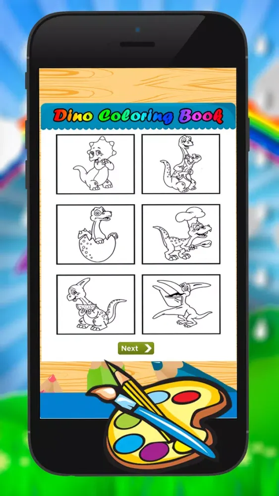 Kids Dinosaur Coloring Book - Drawing Painting Dino Games Screenshots