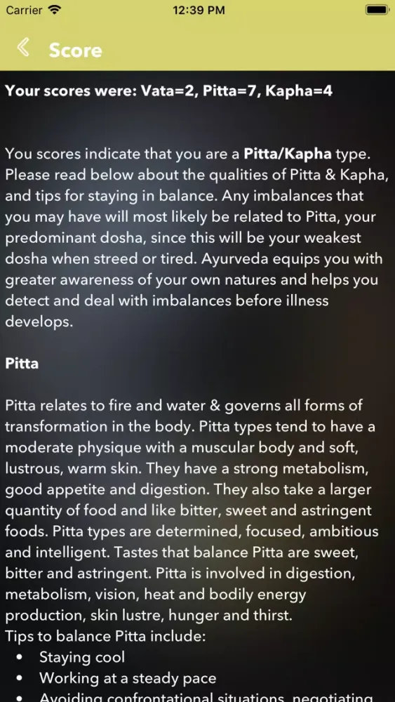 Learn Mind Body Type Screenshots