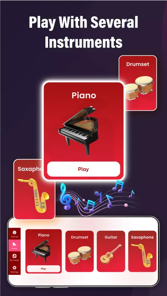 ภาพหน้าจอของ Piano Keyboard: Piano Practice