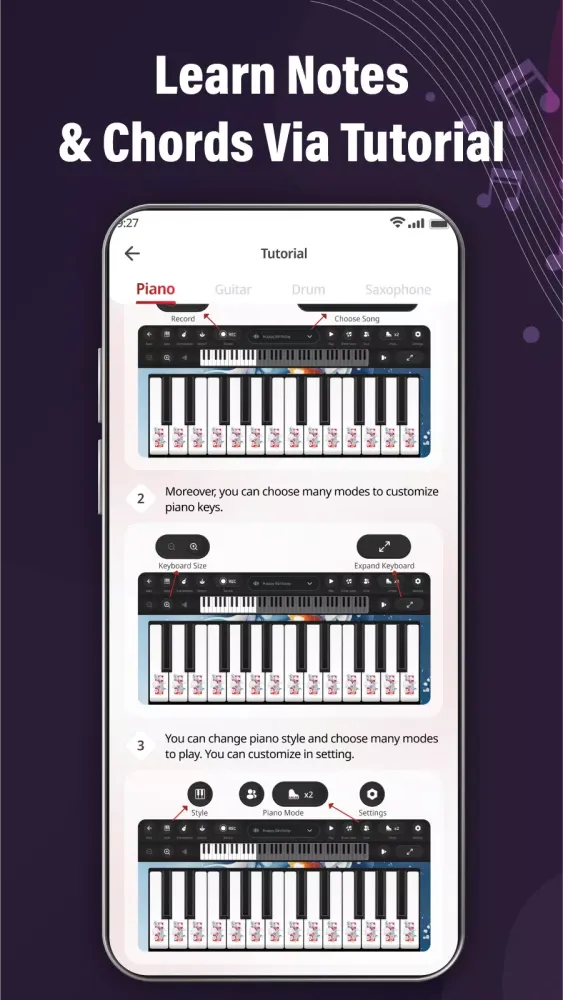 ภาพหน้าจอของ Piano Keyboard: Piano Practice