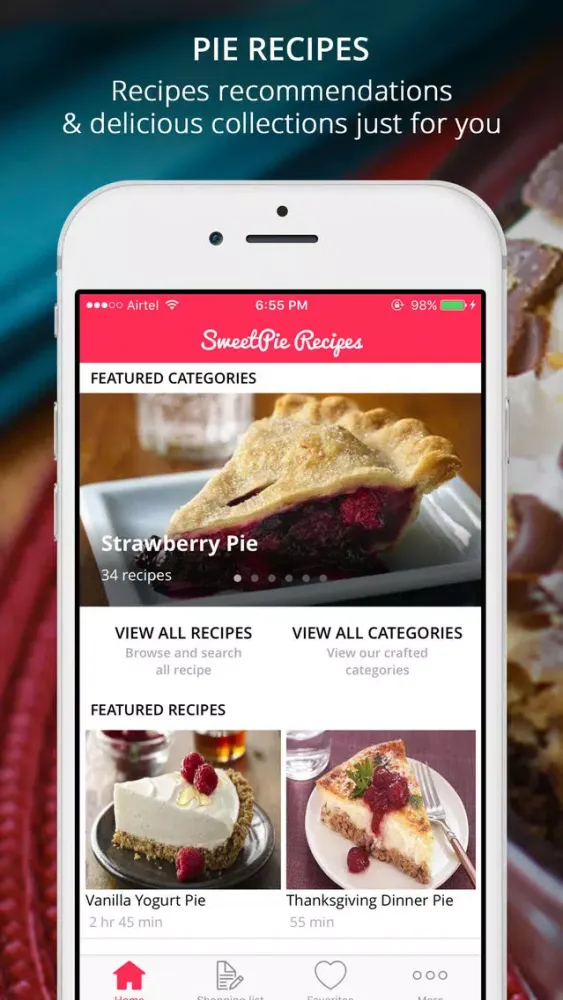 Capturas de tela do Pie Recipes Pro - Cook And Learn Guide
