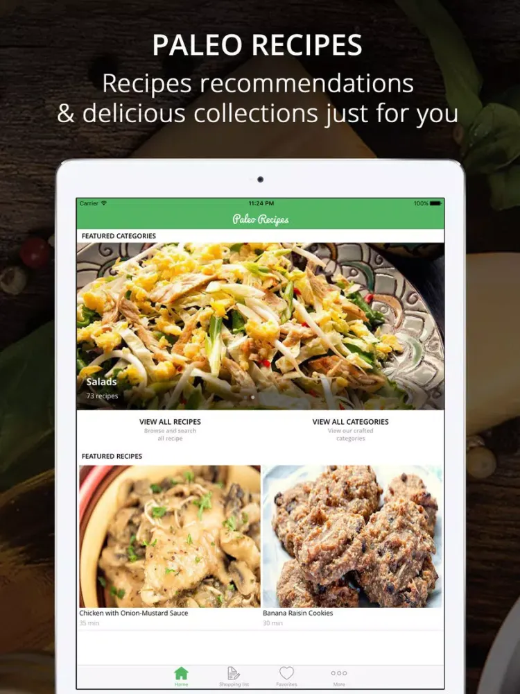 Zrzuty ekranu Paleo Recipes Pro - Caveman's Cook Guide iPad 