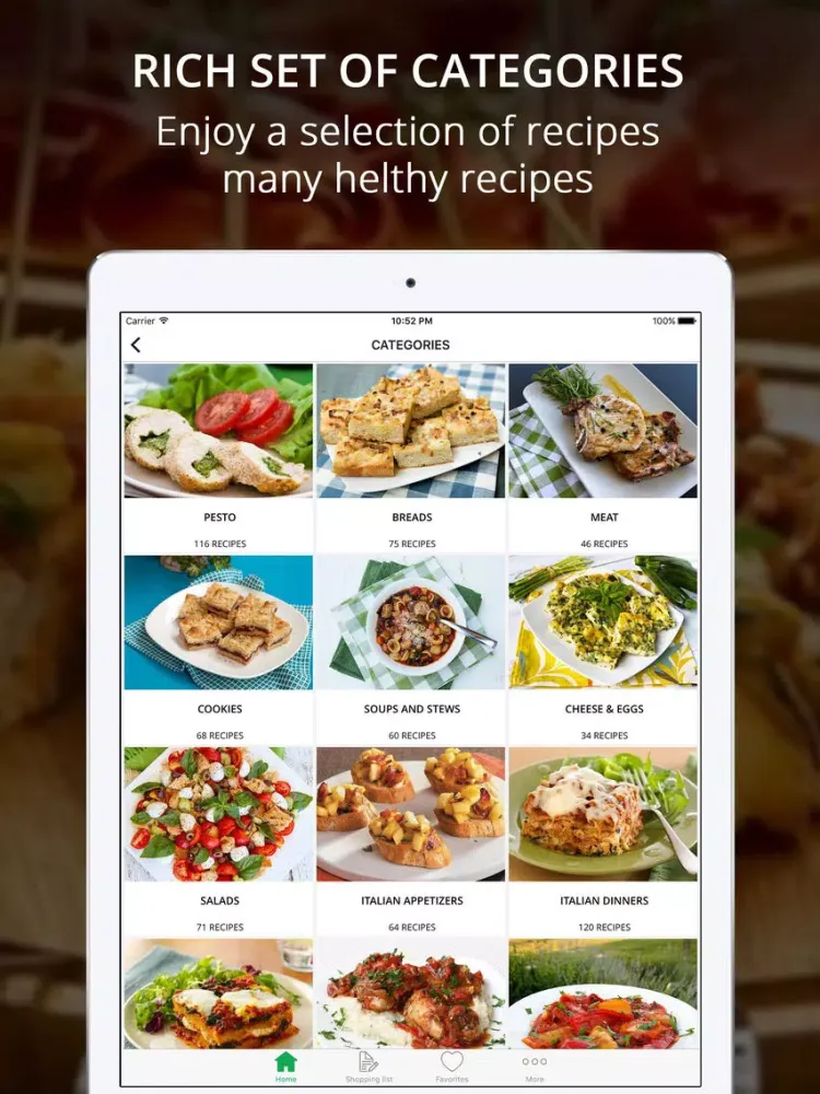 Italian Recipes Pro - Cook And Learn Guide iPad  स्क्रीनशॉट