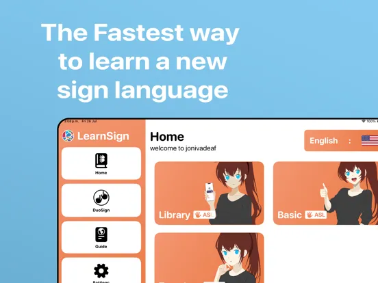 LearnSign iPad  स्क्रीनशॉट